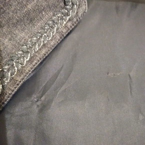 Christopher & Banks Open, Sparkling Braided Edges, Chic Jean Jacket - Picture 9 of 13